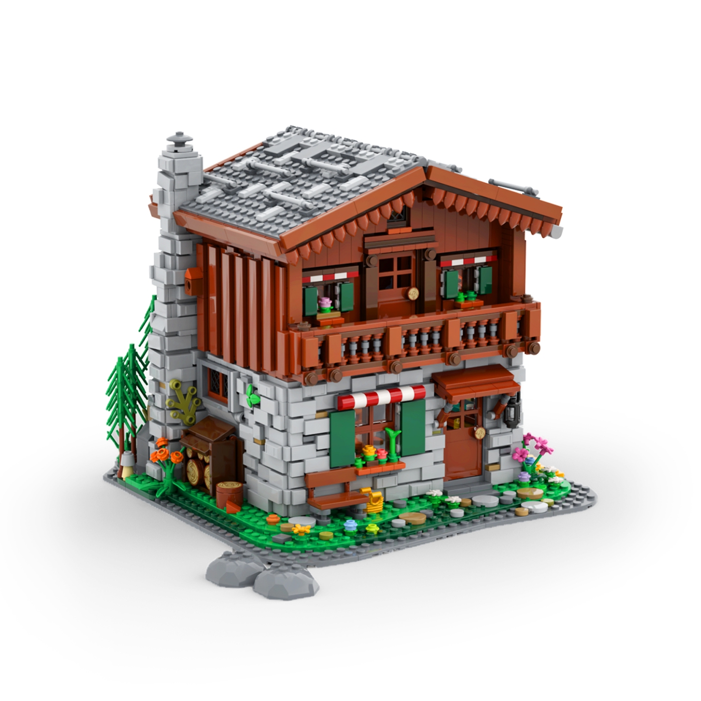 Alpine Hut with funny action wall