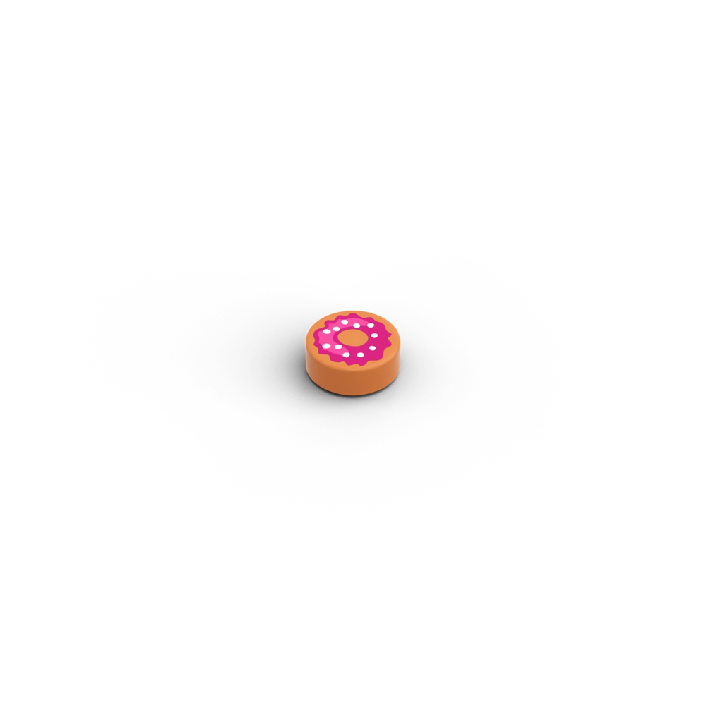 Donut Pink mit Perlen
